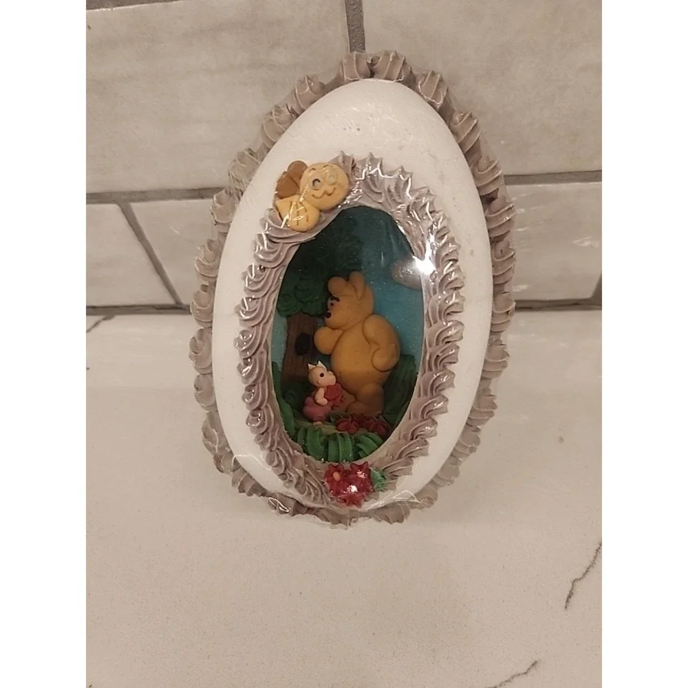 Vintage Sugar Easter Egg Diorama Decoration Winnie The Pooh & Piglet Chick‎ 5